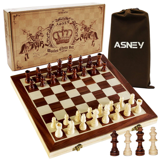 ASNEY Upgraded Magnetic Chess Set, 15"