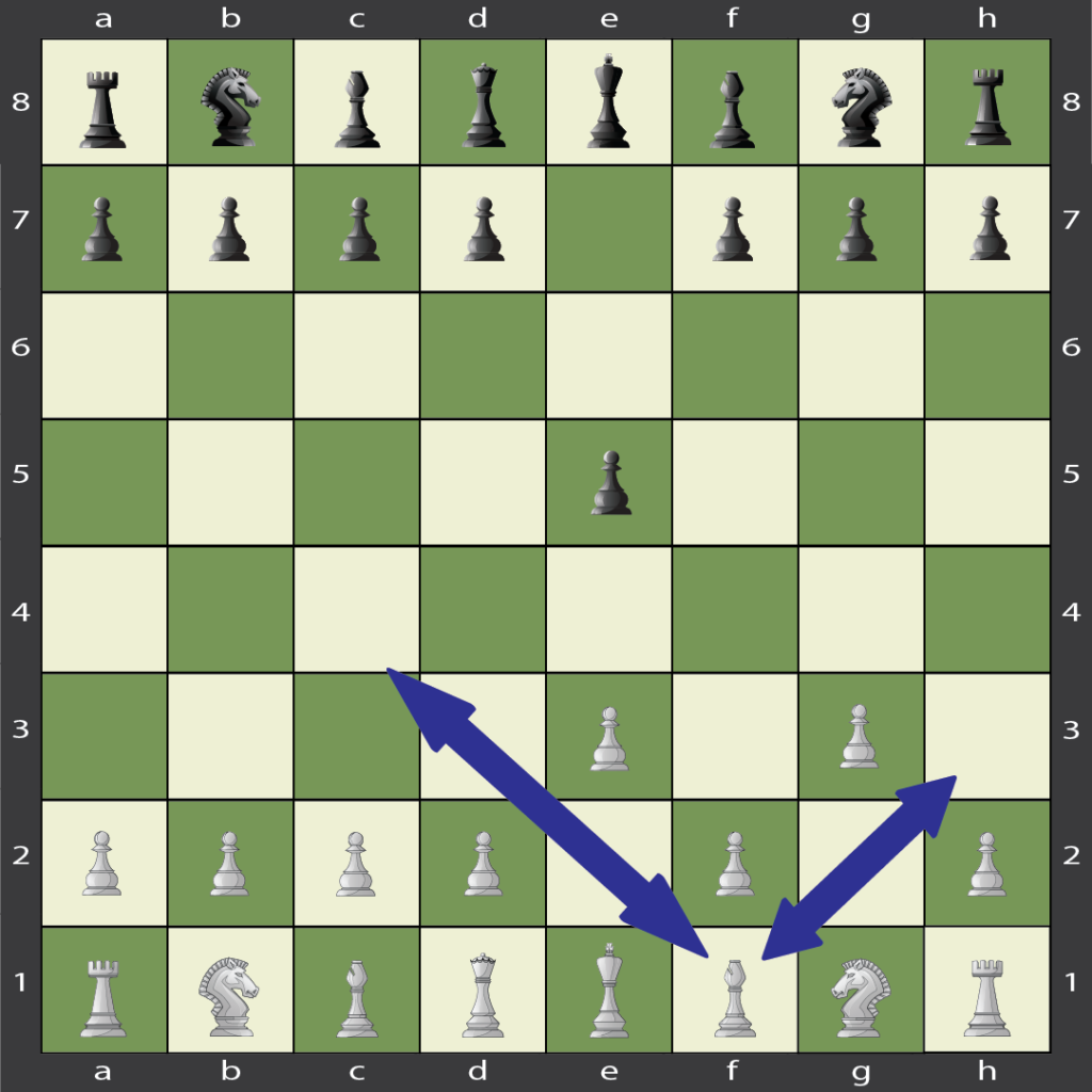 bishop directional moving options in chess
