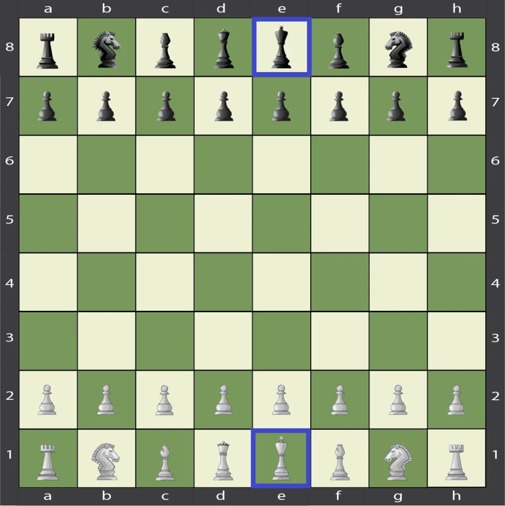 king piece position in chess