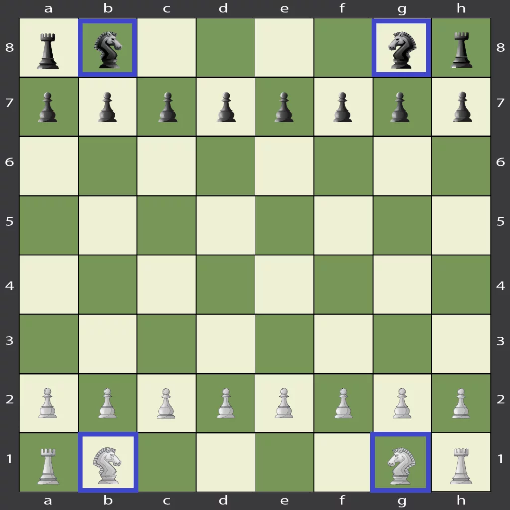 Knight Chess Piece Starting Positions in Chess