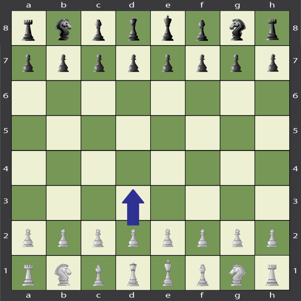 pawn chess piece move one