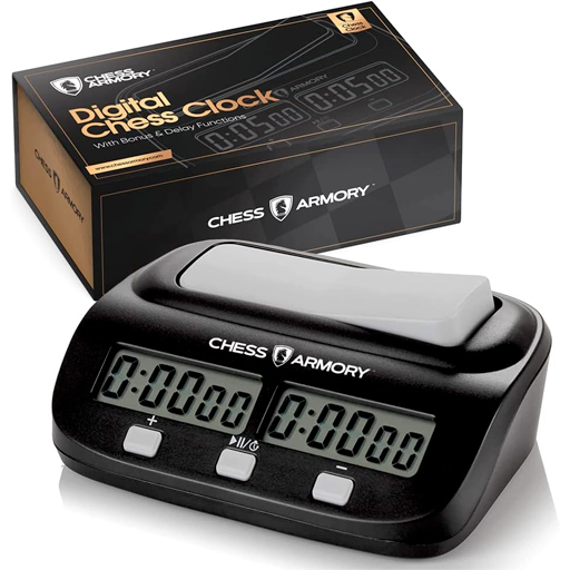 Chess Armory Digital Chess Clock, Black