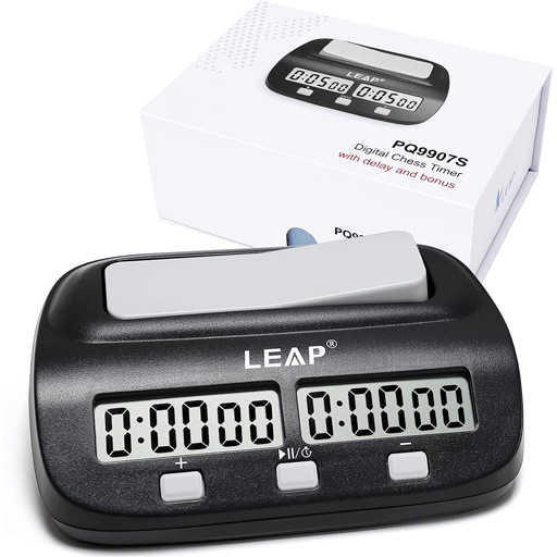 LEAP Digital Chess Clock Timer with Alarm Function, Black