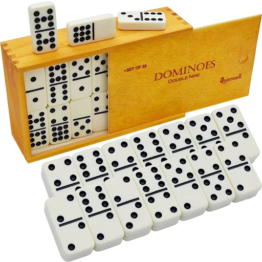 Queensell Double Nine Adult Dominoes Set