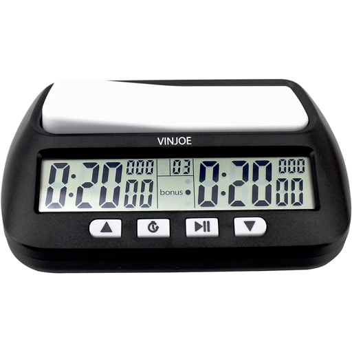 VINJOE Digital Chess Clock Timer, Black